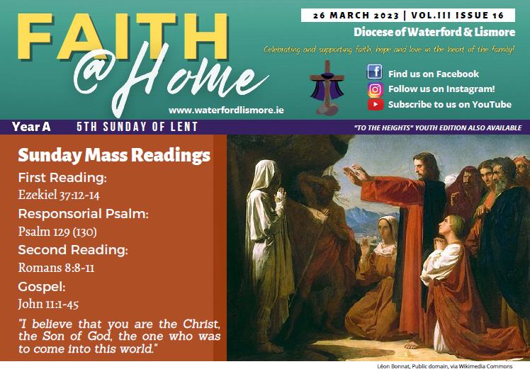 Faith at Home Newsletter – 5th Sunday of Lent