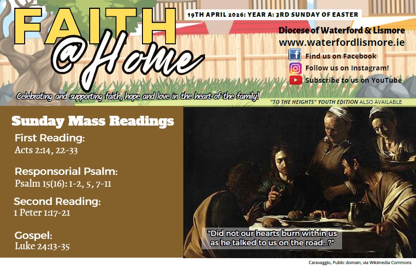 Faith at Home Newsletter – 3rd Sunday of Easter